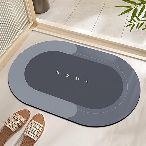 Tapete de baño superabsorbente de secado rápido, grande, para sala de estar o cocina, parte inferior de caucho antideslizante, fácil de limpiar