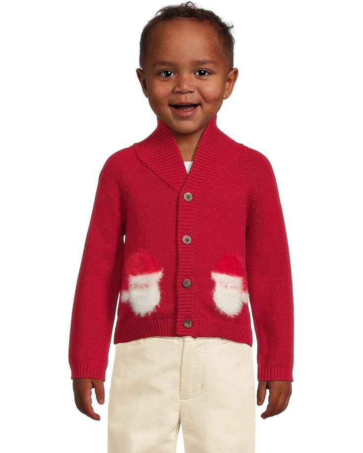 Janie and Jack Santa Shawl Collar Cardigan (Infant) - Main View