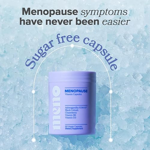 Miniatura 4 de MENO Vitaminas para la menopausia, 30 porciones (paquete de 2)  Suplementos de menopausia sin hormonas para mujeres con cohosh negro y ashwagandha