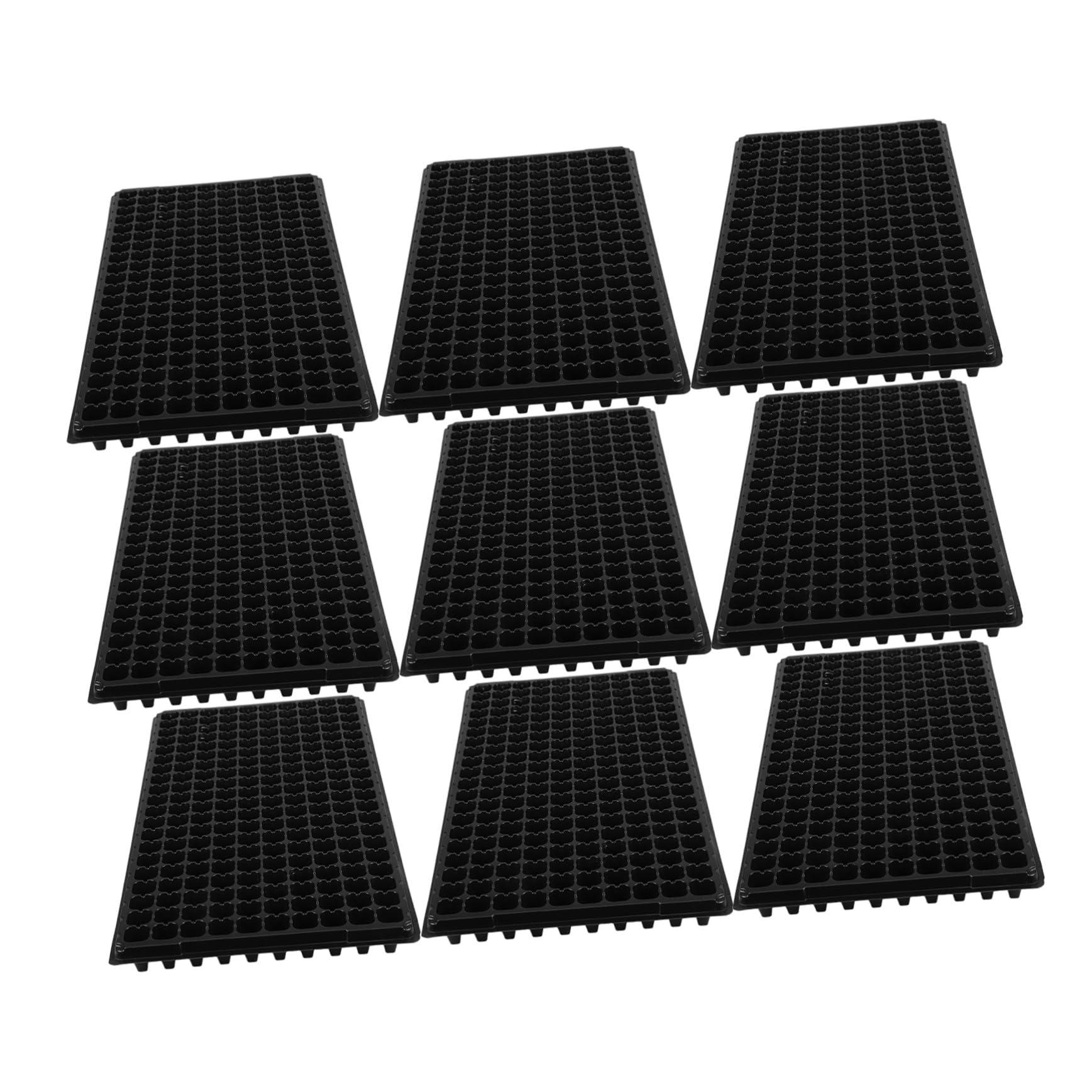 Plateau de Germination 10 Pièces 200 Cellules en PVC Noir pour Semis