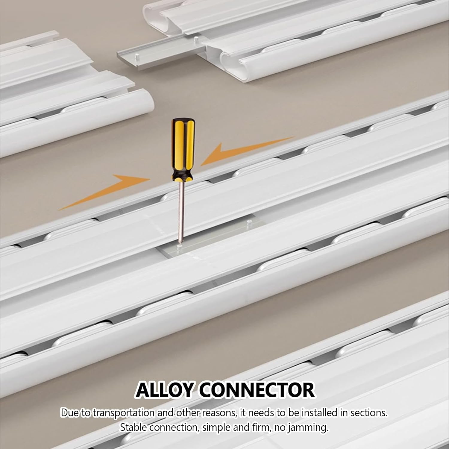 Ceiling Mounted Double Row Curtain Rail Track, Aluminum Silent Sliding Rails for Indoor Curtains, Smooth Operation, Room Dividers, Living Room & Bedroom, 5.8m (19ft) - White