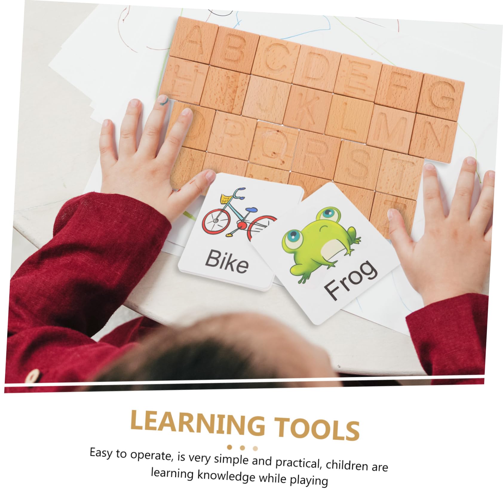 Toyvian 1juego Juguete De Aprendizaje De Letras para Tablero Doble Cara para Trazar El Alfabeto Inglés para Educativos De Ortografía y Desarrollo De Habilidades Motoras La Infancia