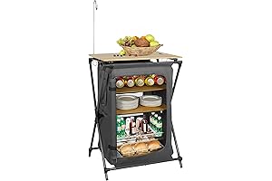 Finnhomy Camping Cabinet With Table: Nature's Organizer