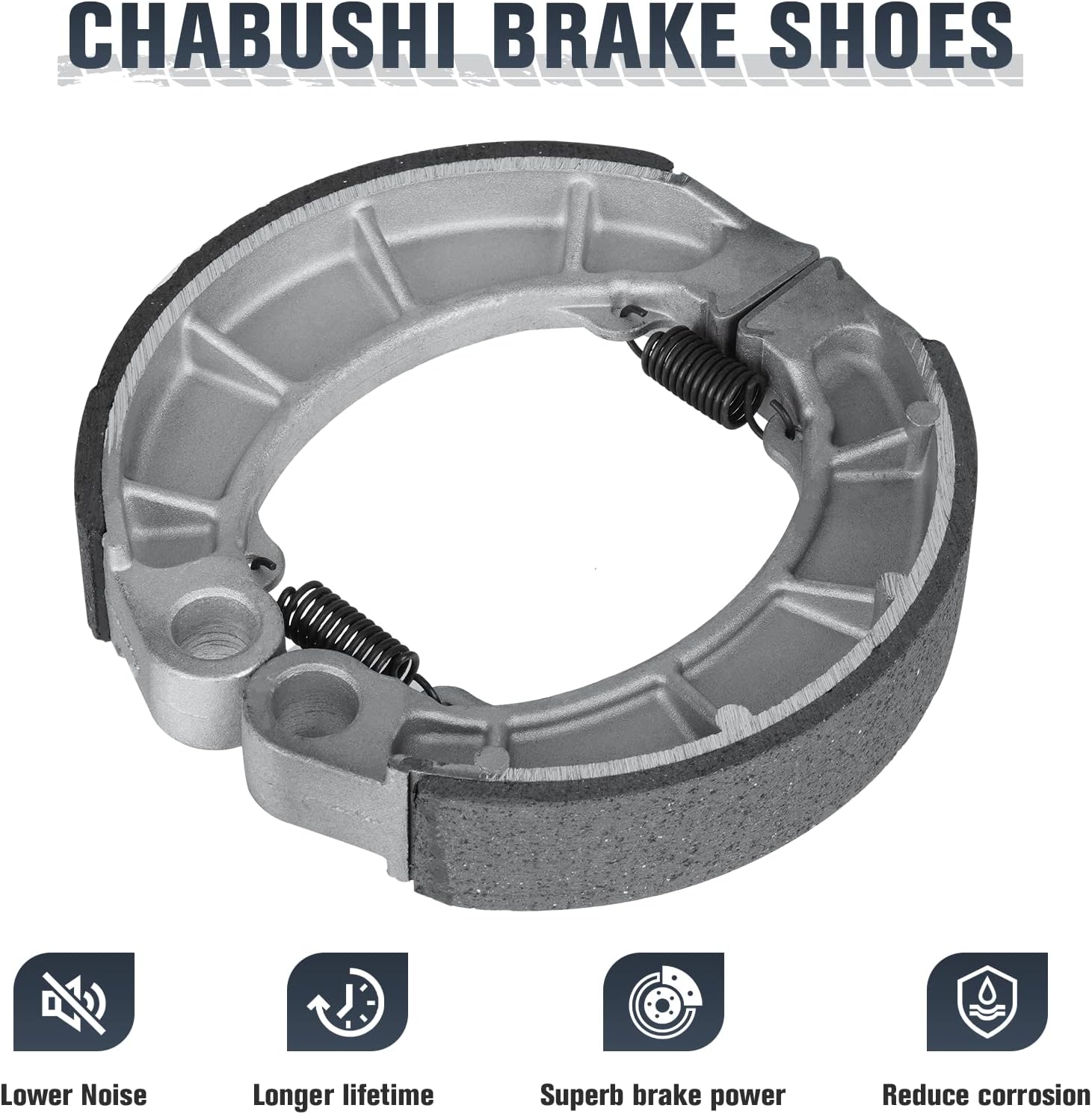 Rear Brake Shoes with Front Brake Pads for Honda Fourtrax Rancher 420 TRX420 2007-2021; Foreman 500 520 TRX500 TRX520 2014-2022; 2 pair Brake Pads & 1 Brake Shoe Drum Brake Parking Assembly