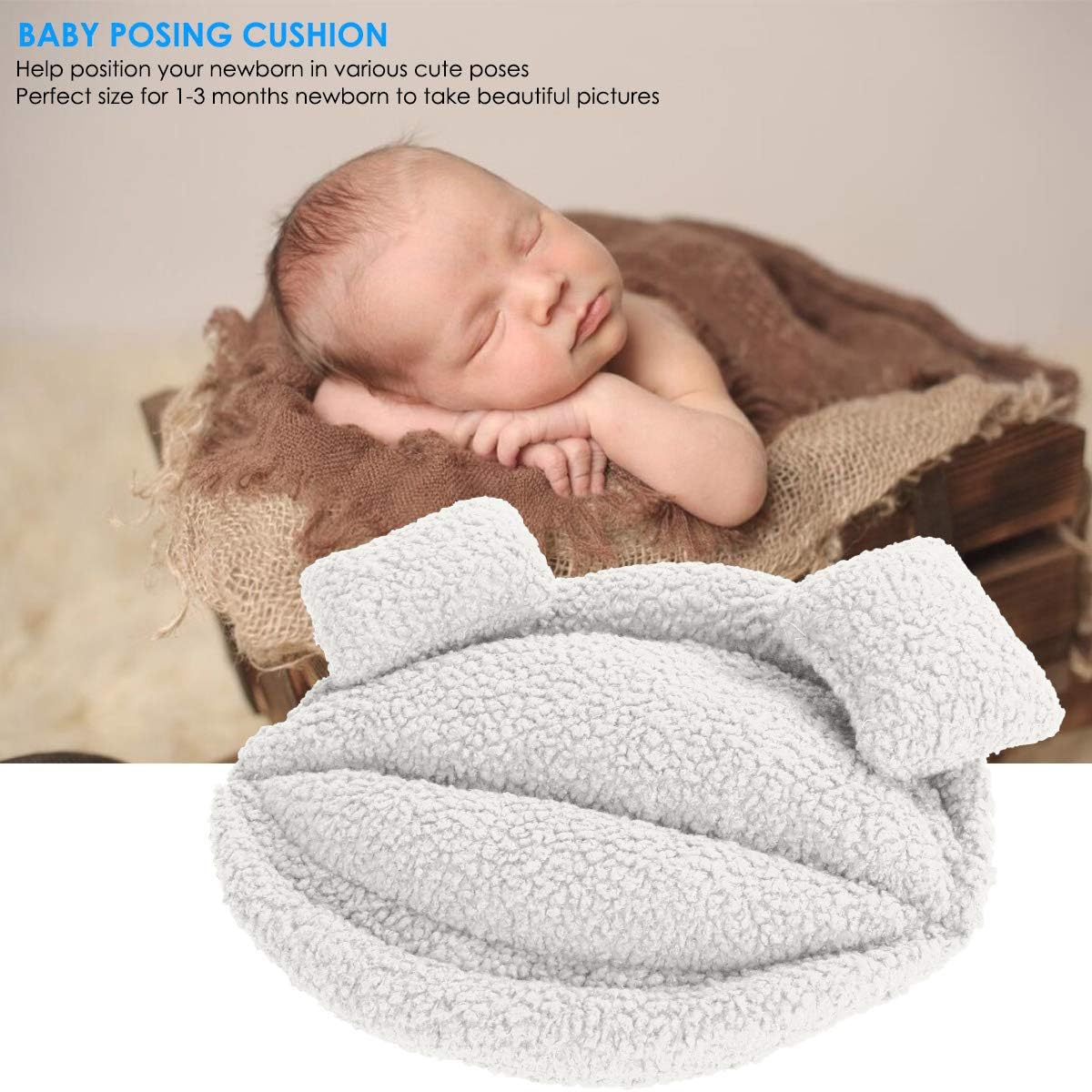 Flаѕh Sаlе Buу 1 gеt 1 Oenbopo Newborn Photography Props Bundle, Baby Photography Basket Pictures DIY Baby Photoshoot for Professional Photos Infant Posing Props (White-2)