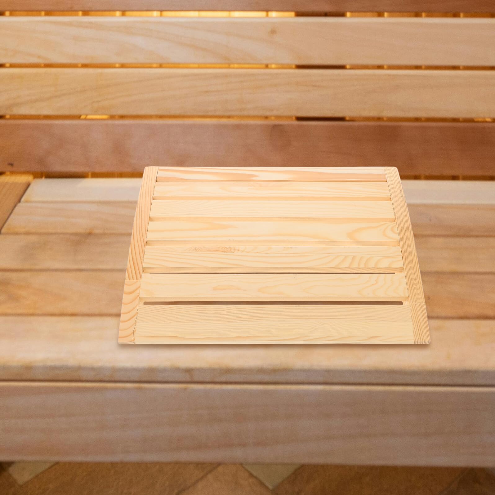 Saunakissen aus Massivholz Ergonomisch Nackenstützkissen für Dampfbad und Badewanne mit Hitzebeständigem Design zur Stressfreien Entspannung im Wellnessbereich