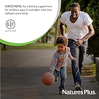 Vista 6 de NaturesPlus Animal Parade Omega 3/6/9 Junior, sabor a limón, 90 cápsulas blandas, promueve la salud inmunológica, de la piel, los ojos y el sistema