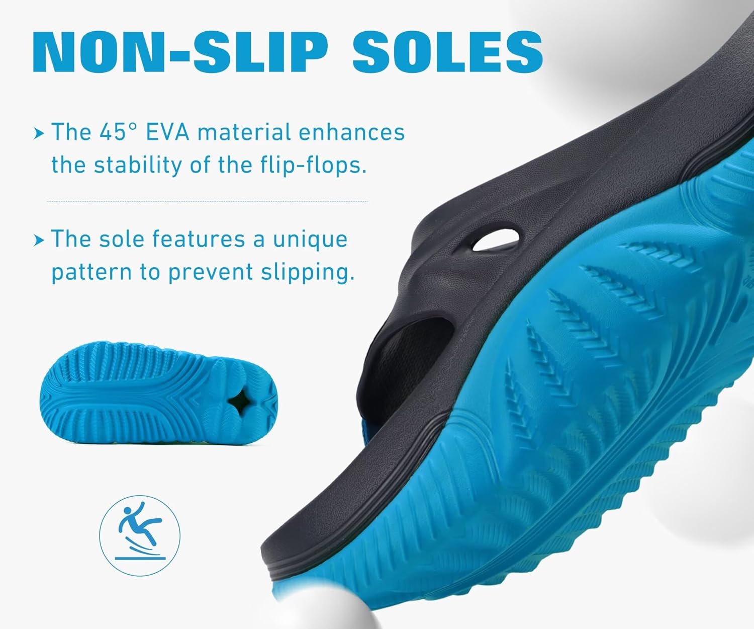 COFACE Men Orthopedic Footbed Flip Flops Fabric Toe Post Beach Sandals Size 7-15 - Image 6