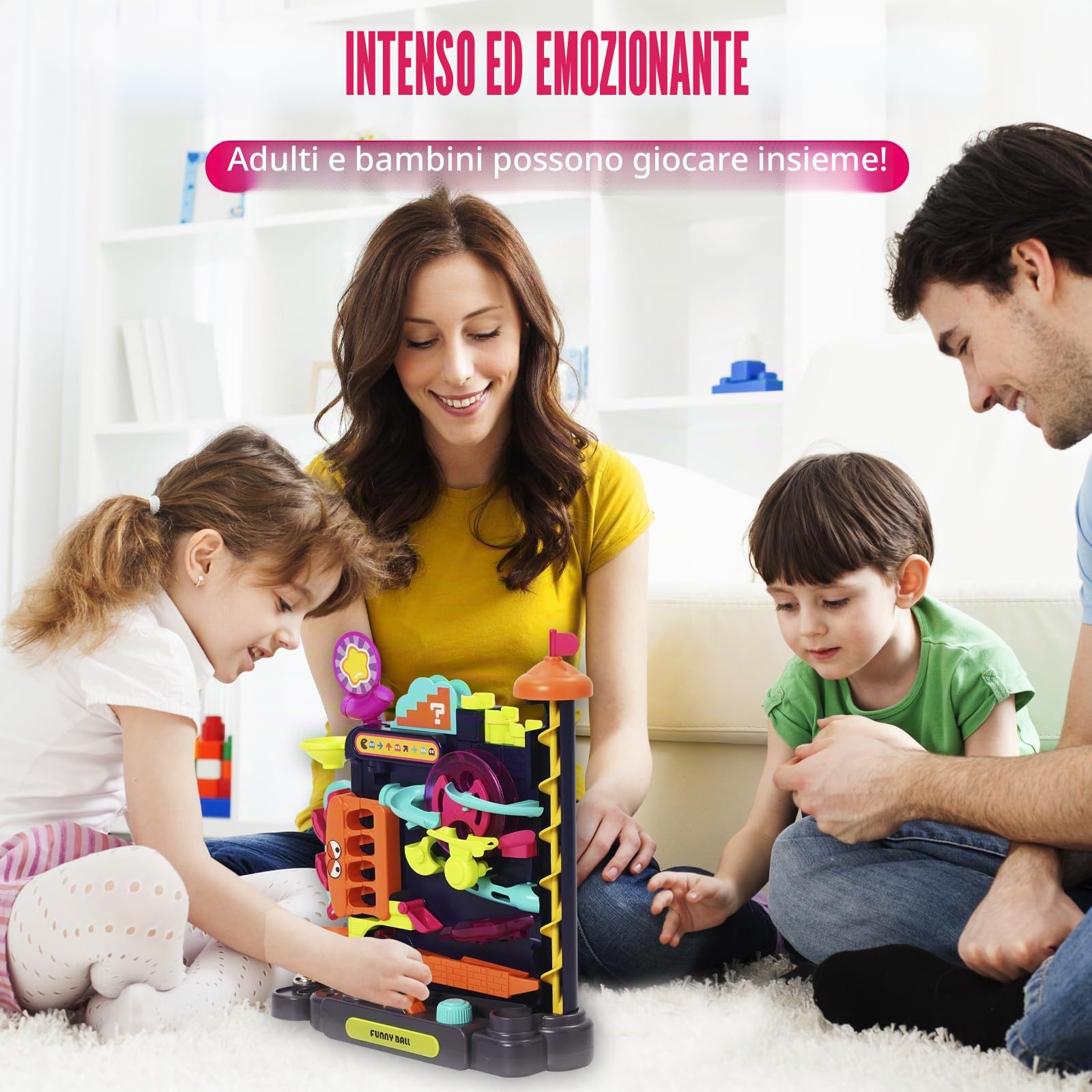 Labirinto di Perle Avventura Gravity Maze Gioco per Bambini, Percorso a Ostacoli Verticale, Pista per Sfere, Gioco di Coordinazione Oculare, Giocattolo Educativo STEM, Pista per Biglie dai 6
