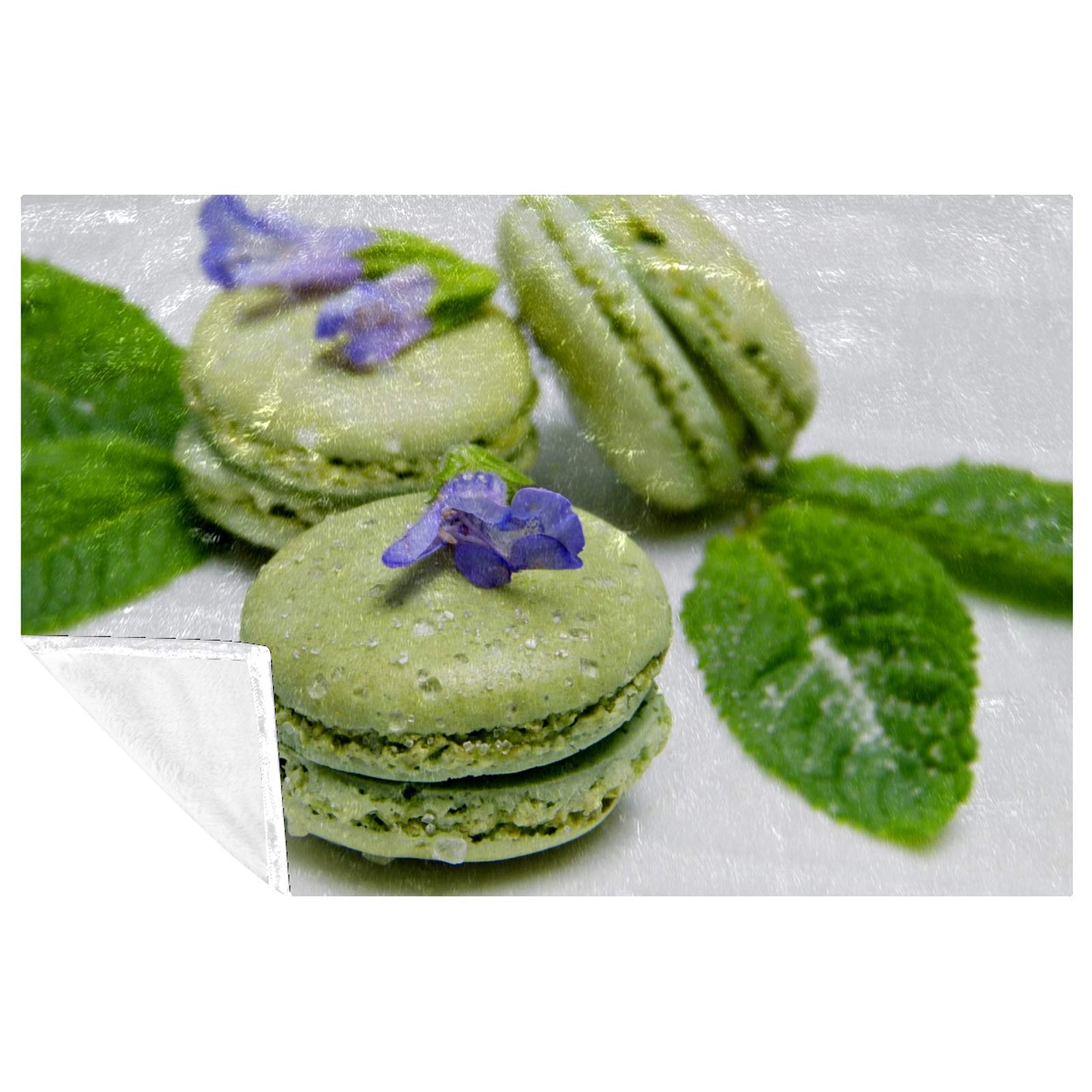 Couverture douce imprimé macaron vert pour des instants cocooning sur le canapé