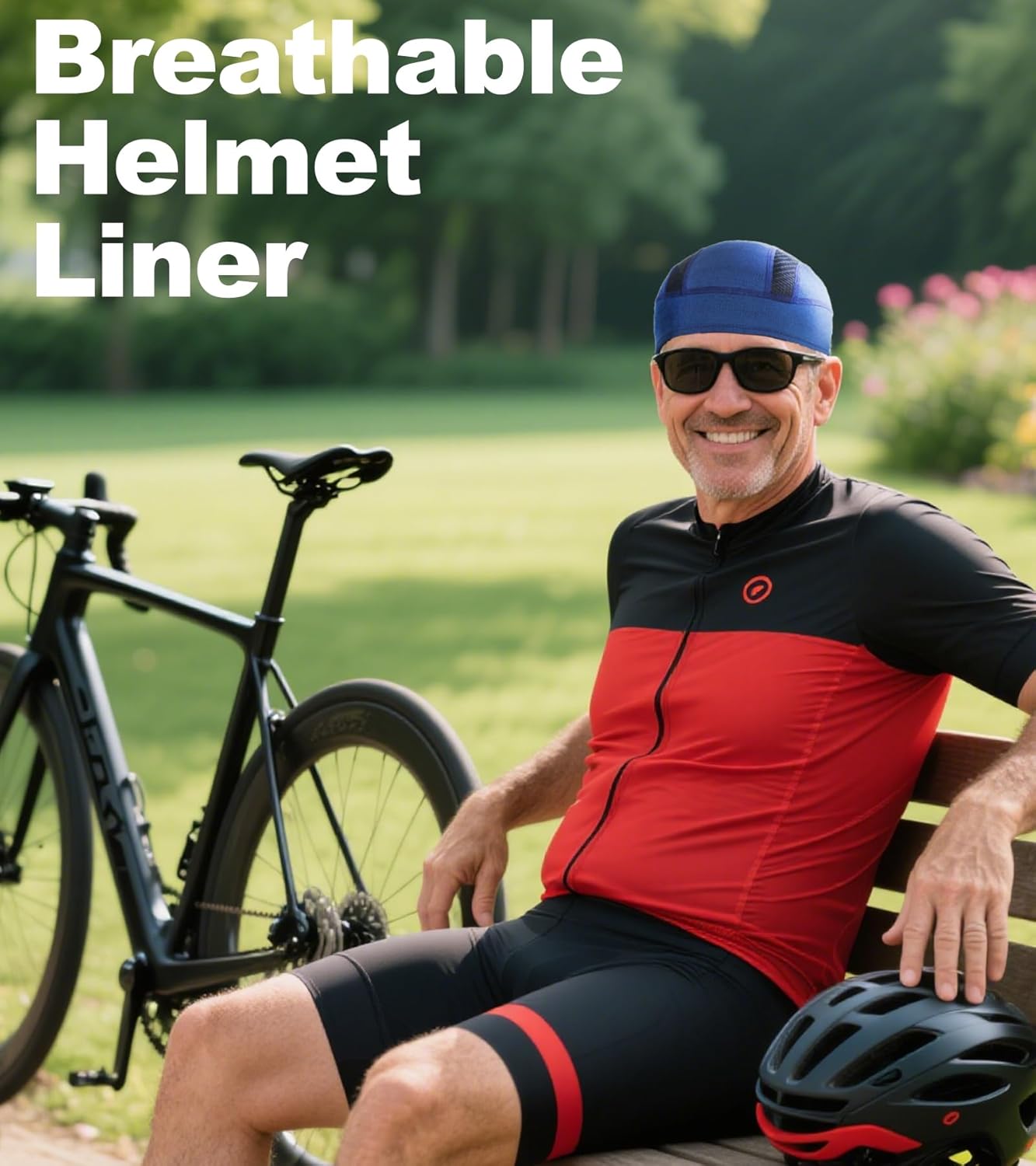 2 Pieces Skull Caps Helmet Liner for Men Women Cooling Cycling Hat Beanie for Running Fits Under Helmets - Image 5