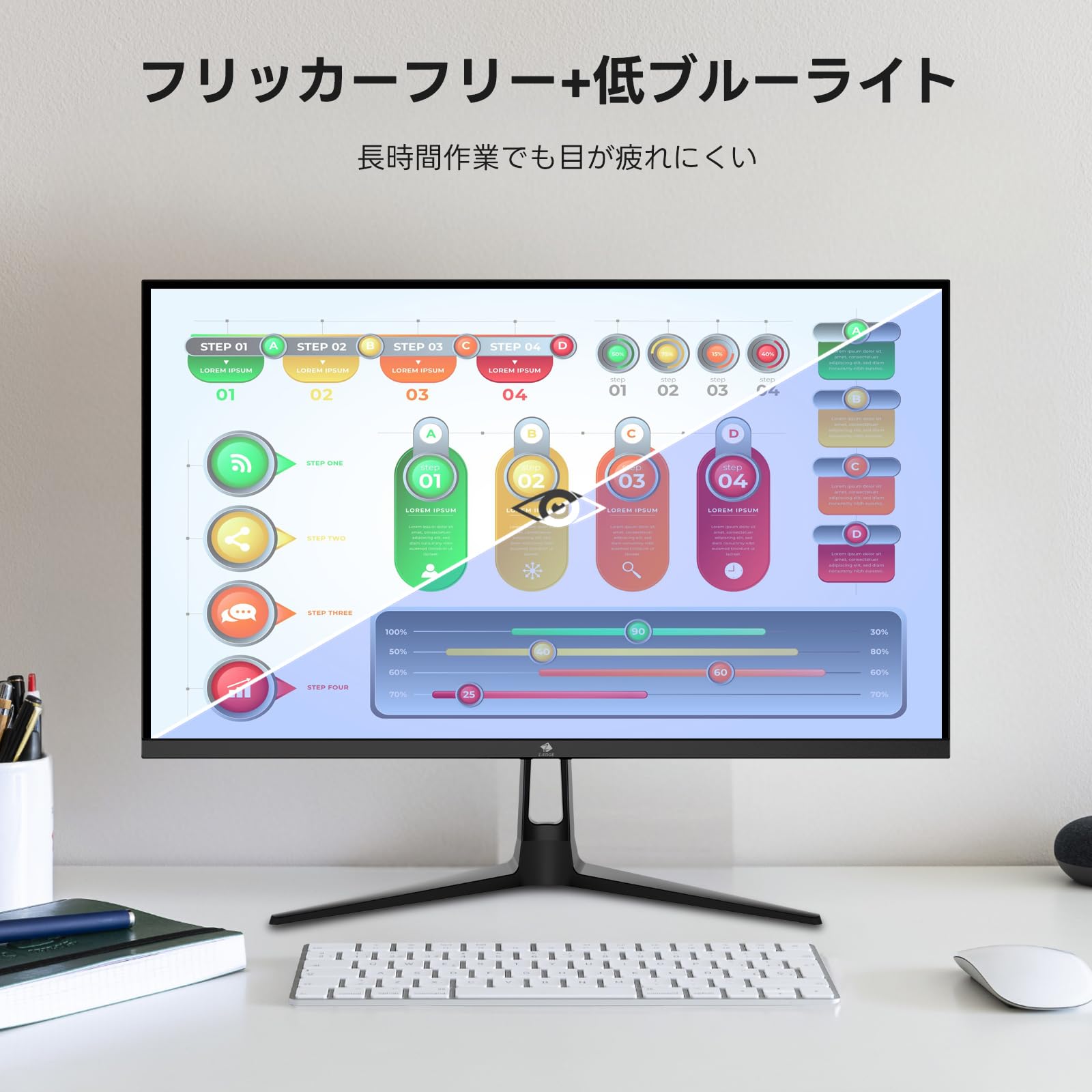 Amazon.co.jp: Z Z-Edge(ゼロエッジ) 4K モニター 27型 IPS UHD