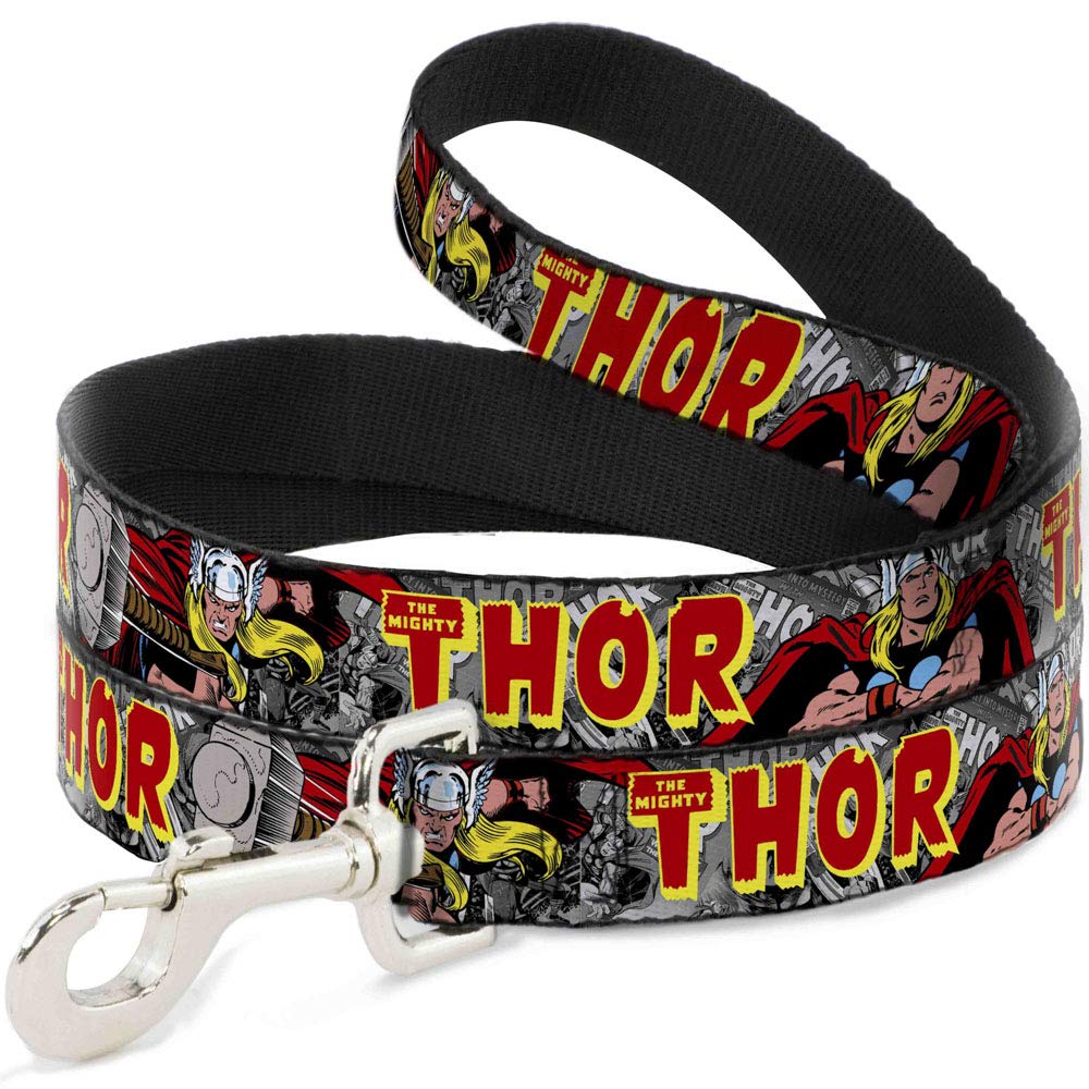 Dog Leash The Mighty Thor Action Poses 4 Feet Long 1.0 Inch Wide