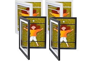 Q.Hou Kids Artwork Display Frame Changeable 4 Pack Display 8.5x11, Kids Art...