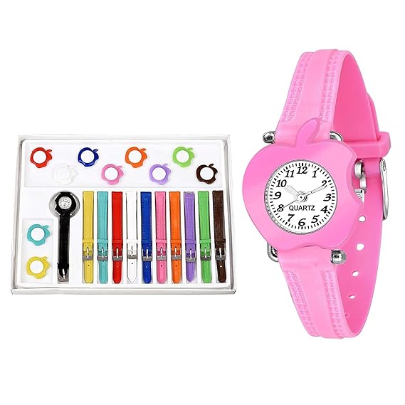 faas Analog Girls Watch (Assorted Dial, Assorted Colored Strap) (Pack of 11 Dial & 11 Straps)