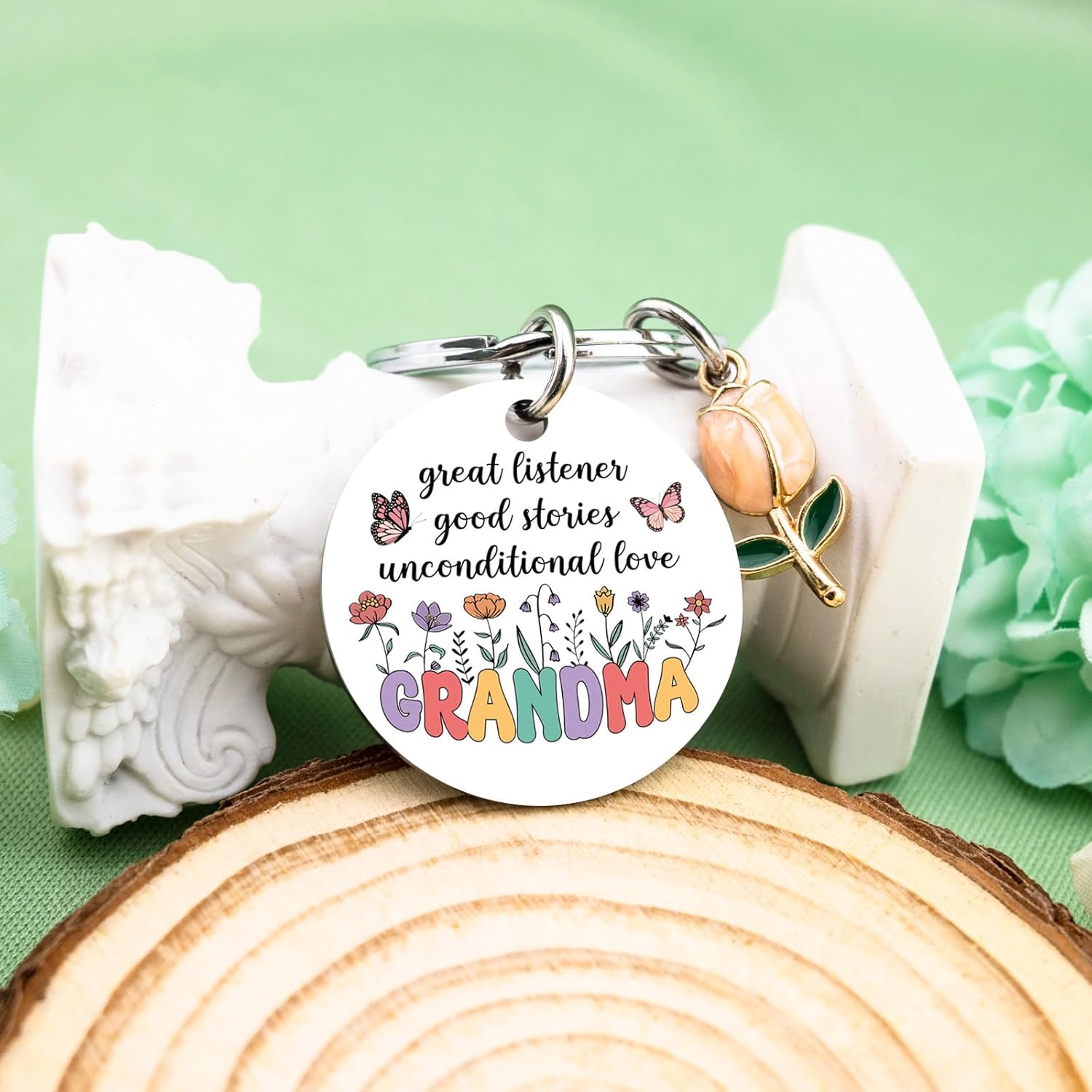 igvean Grandmother Gifts Cute Keychain Grandma Birthday Gift Christmas Stocking Stuffers Mothers Day Gifts for Grandma Nana Gigi Love Small Cute Stuff Things - Image 5