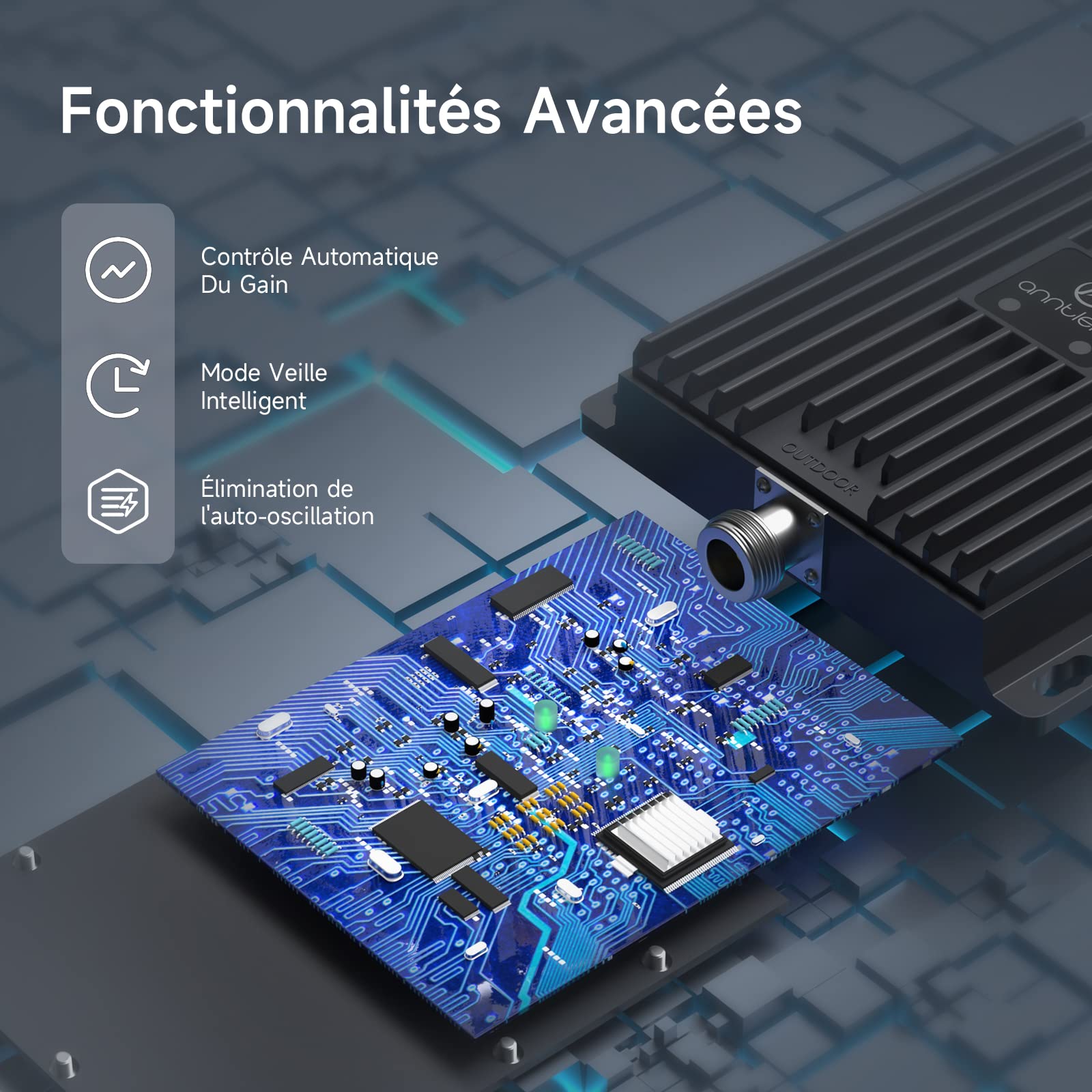 ANNTLENT Amplificateur de Signal Cellulaire GSM Band 8 Amplificateur 3G 4G Band 20 Répéteur 800/900MHz Signal Booster, Soutenir Bouygues Free SFR Orange pour Maison, Chalet, Ferme