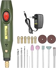 KKcare Kit de ferramentas rotativas elétricas portátil mini moedor elétrico 18000 rpm ferramenta de polimento de alta velocidade com vários acessórios para escultura em madeira fabricação de joias faça você mesmo