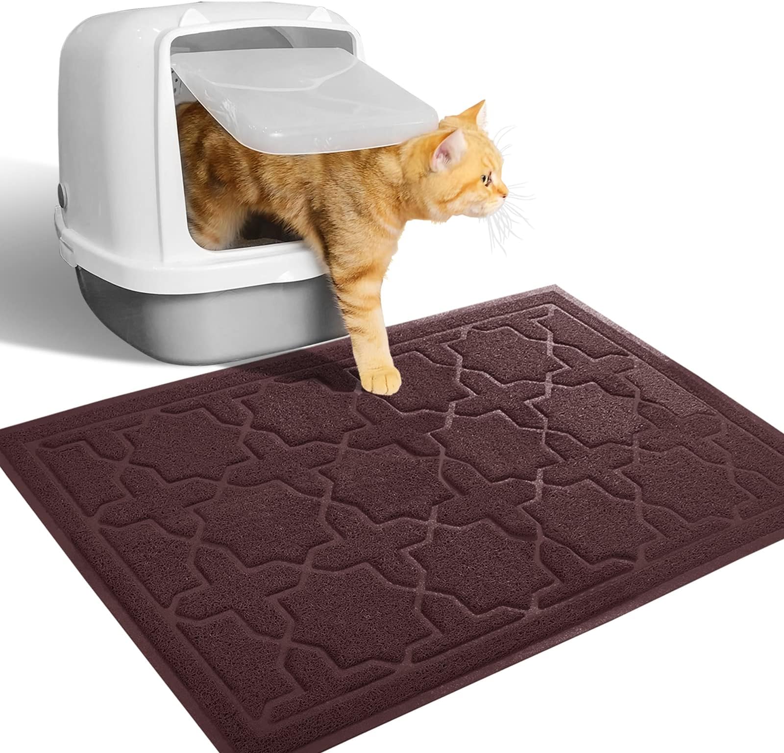 Bienbee Cat Litter Mat, Double Layer Cat Litter Mat Litter