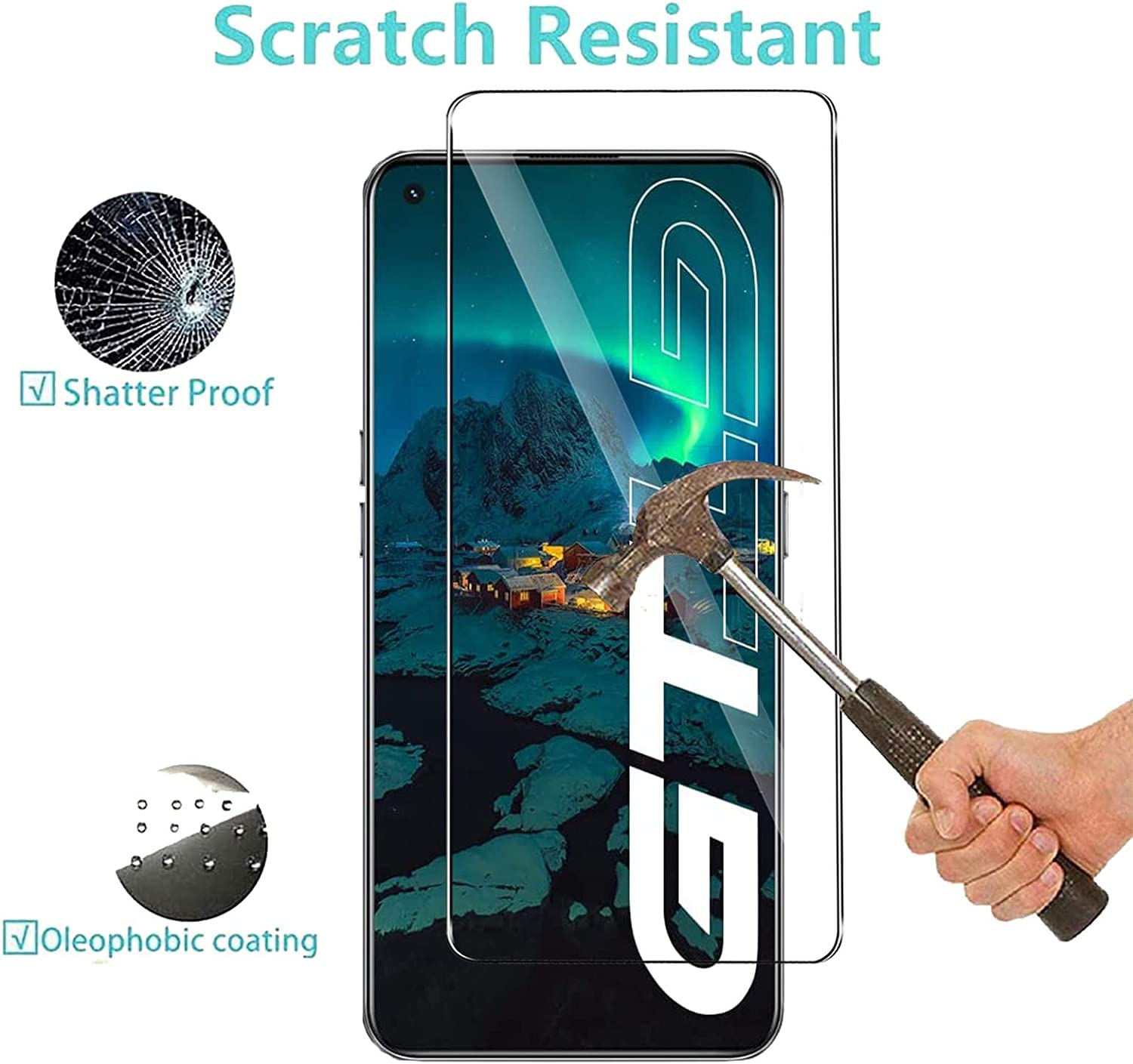 Pellicola In Vetro Temperato Protettiva Proteggi Schermo Film Per Realme Gt 5g Chiaro 641340