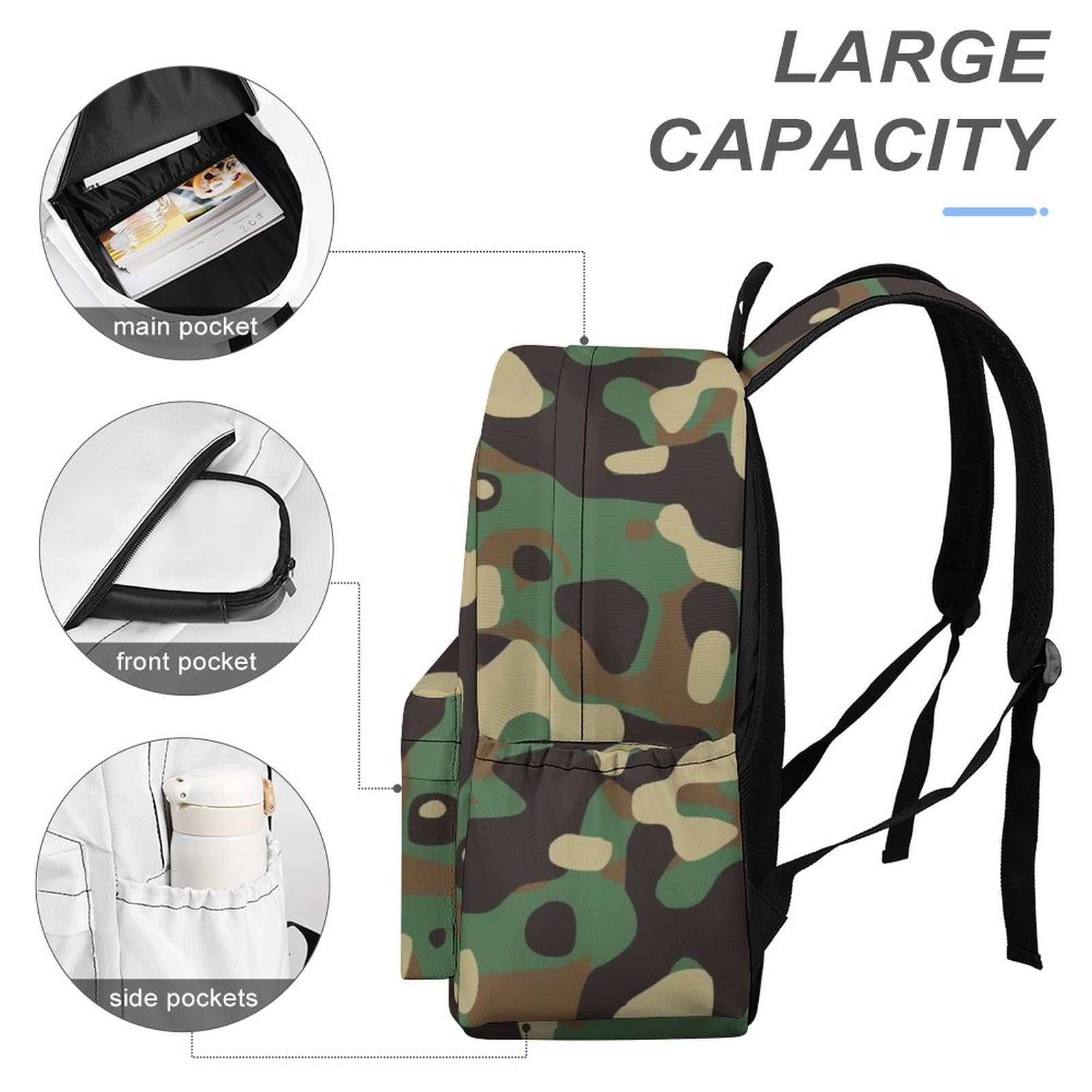 Amazon.co.jp: リュック 迷彩柄 カモフラージュ (13) バックパック