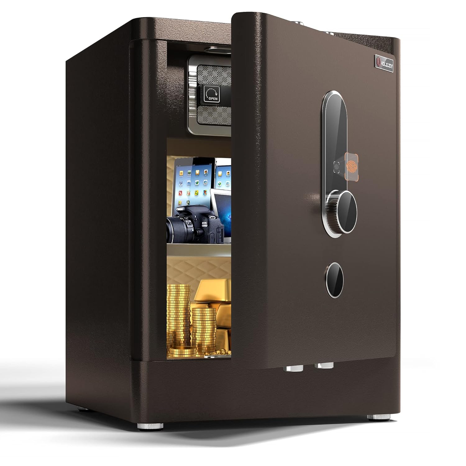 HOLOJOY Biometric Fingerprint Home Safe Box for Money Office Personal