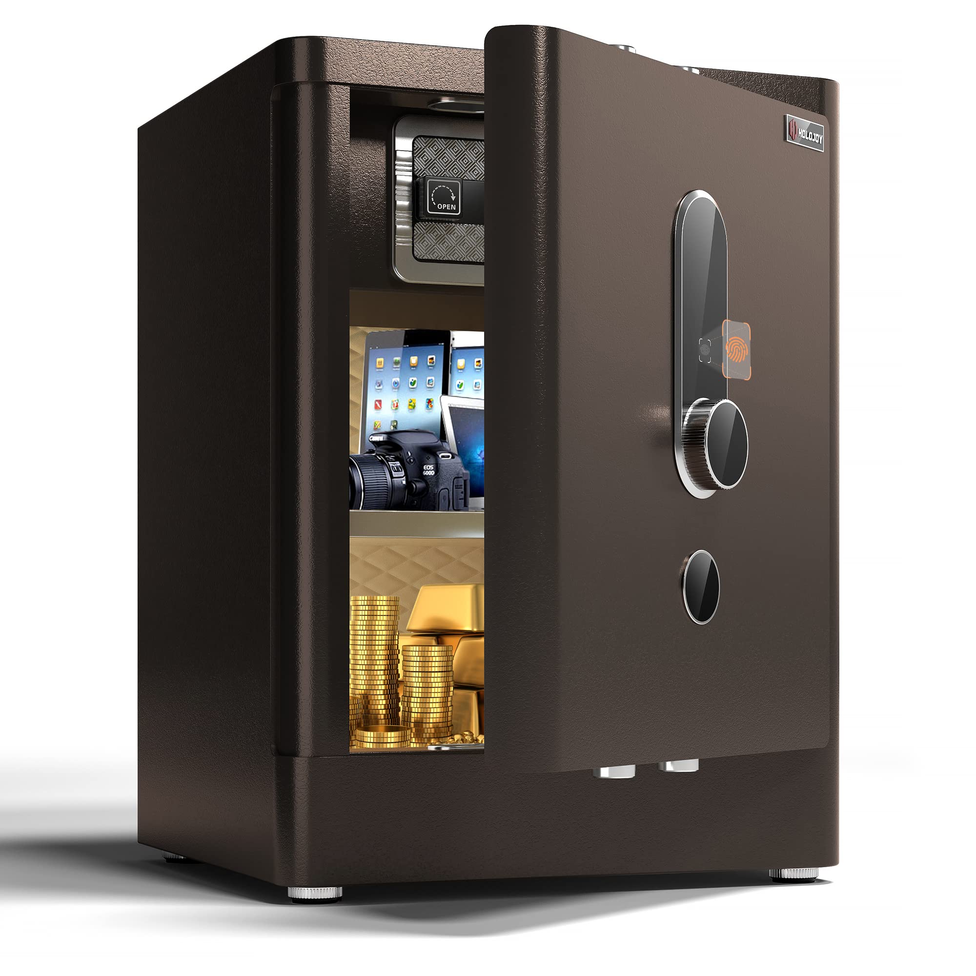 Buy HOLOJOY Biometric Fingerprint Home Safe Box for Money Office