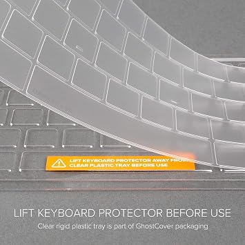 UPPERCASE GhostCover Premium Ultra Thin Keyboard Cover Protector Compatible with 2020 2021 2022 Intel or M1/M2-Based MacBook Pro 13 and 2019-2020 Intel-Based MacBook Pro 16 A2338 A2289 A2251 A2141
