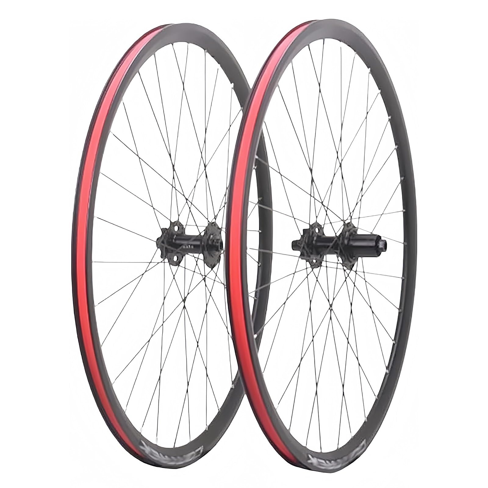 Juego de Ruedas 700C con Freno de Disco, bujes de Aluminio con Eje pasante de 12x100/12x142 mm, Cassette HG de 32 radios para Bicicletas de Carretera/Gravel de 7-12 velocidades