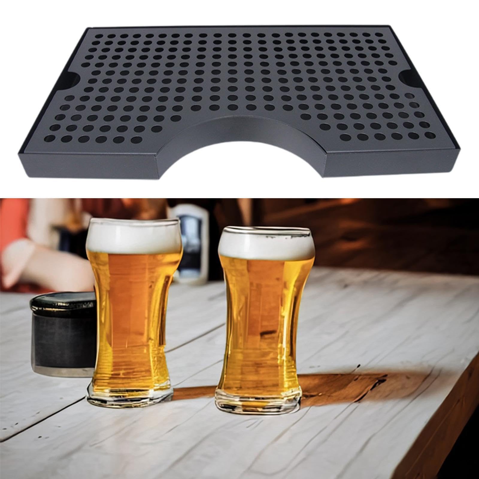 Piastra Drenaggio con Ritaglio Ergonomico Vassoio Antigoccia Kegerator Funzionale in Acciaio Inossidabile per Ristoranti Vassoio Antigoccia in Acciaio Inossidabile da Cucina