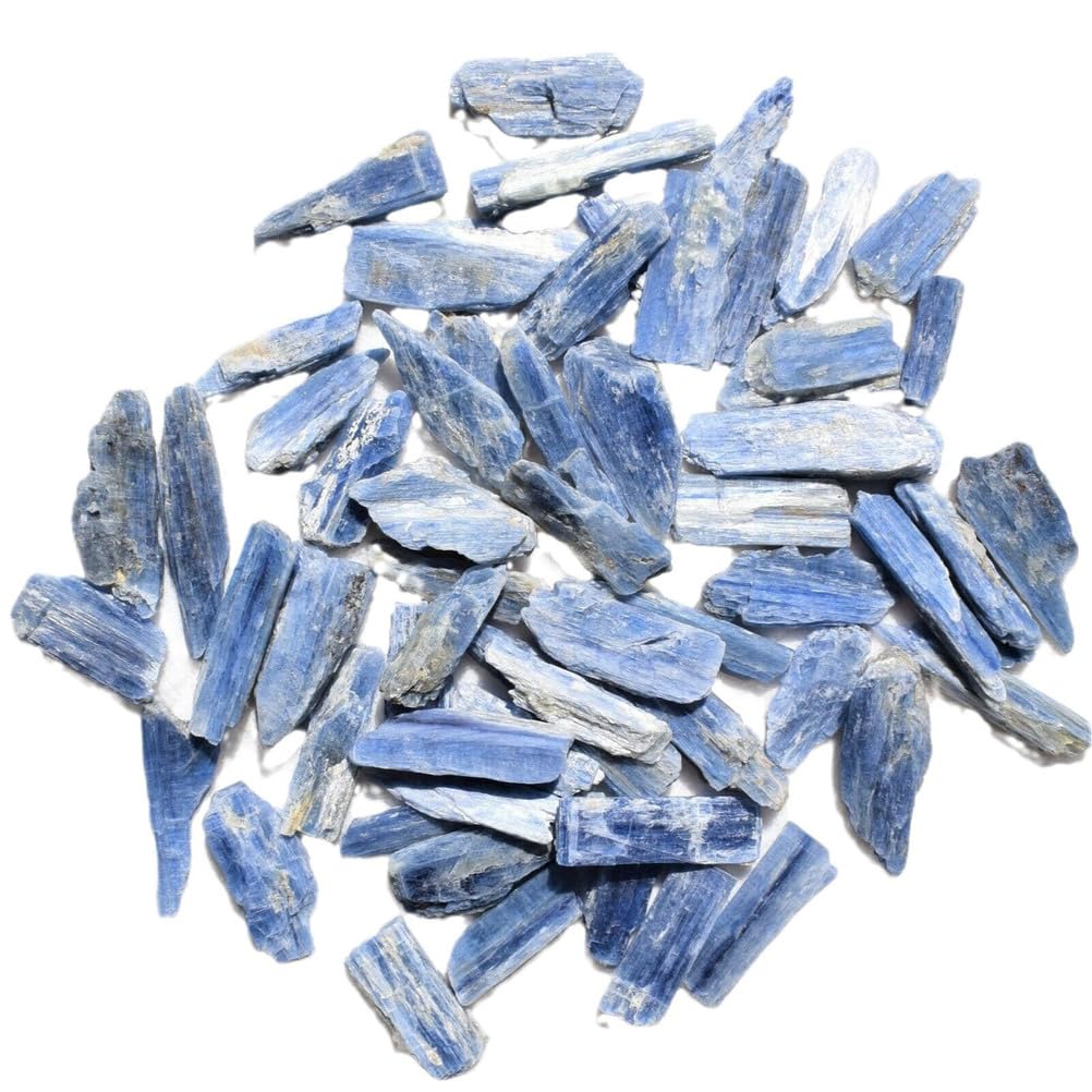 BJXKHFPIV 1kg Crystal Stones Bulk Blue Kyanites Rough Gemstone Crystal for Jewelry Making Polishing Home Decoration
