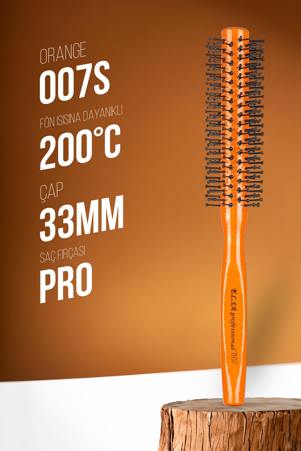 Elsa Professional 007 Ufak Turuncu Saç Fırçası