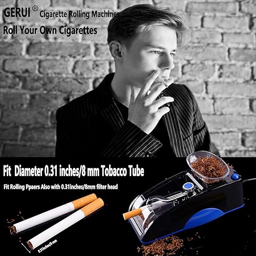 Miniatura 2 de GERUI Mini máquina automática con ruedas de cigarrillos eléctricos azul