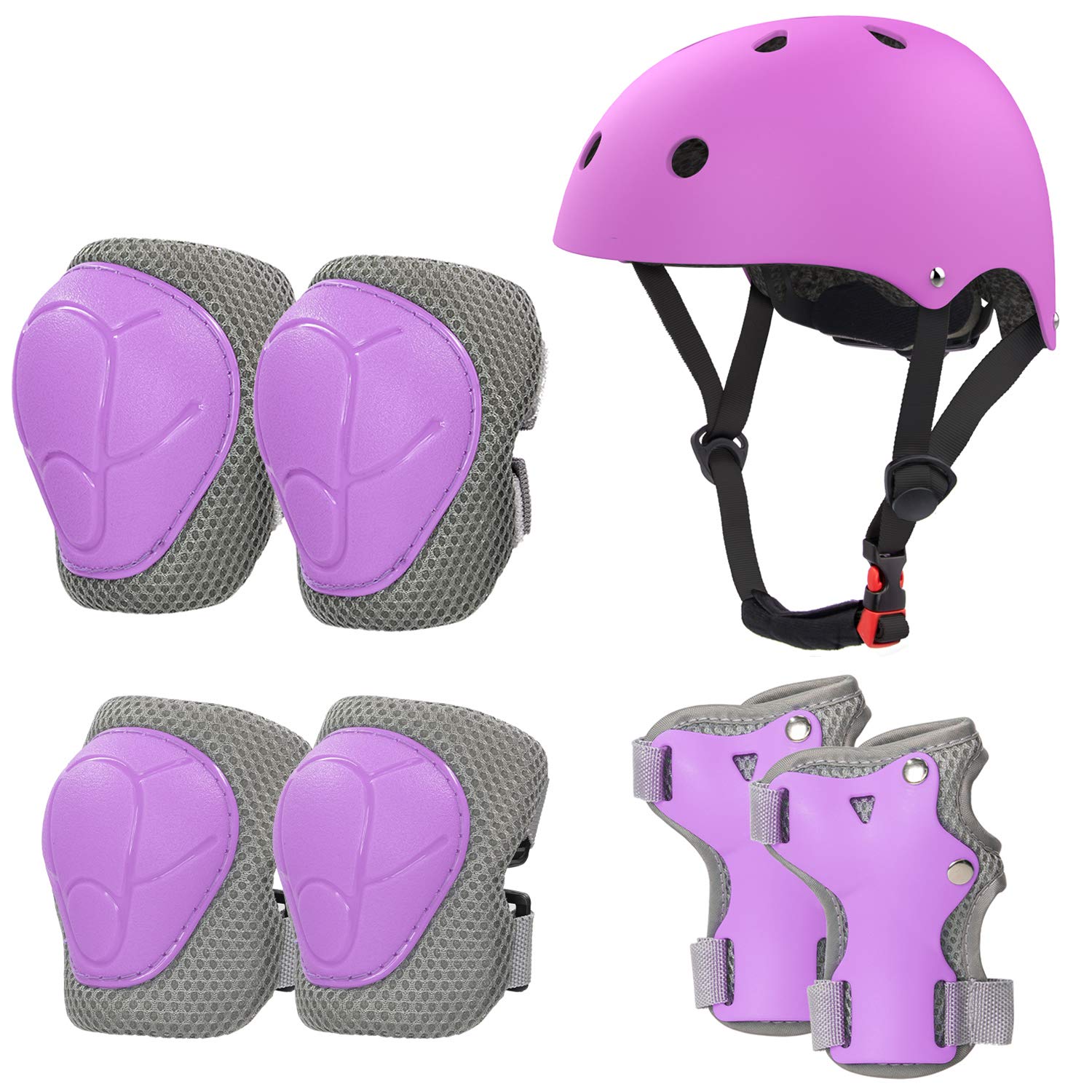 LANOVAGEAR Kinderen peuter knie elleboog pads kinderen beschermende uitrusting set 2-8 jaar, kinderen peuter knie elleboog pols pads voor skateboard scooter fiets fietsen schaatsen roller