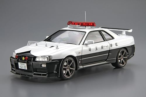 Miniatura 3 de Aoshima Bunka Kyozai 124 The Patrol Car Series No.1 Nissan BNR34 Skyline GT-R Patrol Car 1999 Modelo de plástico