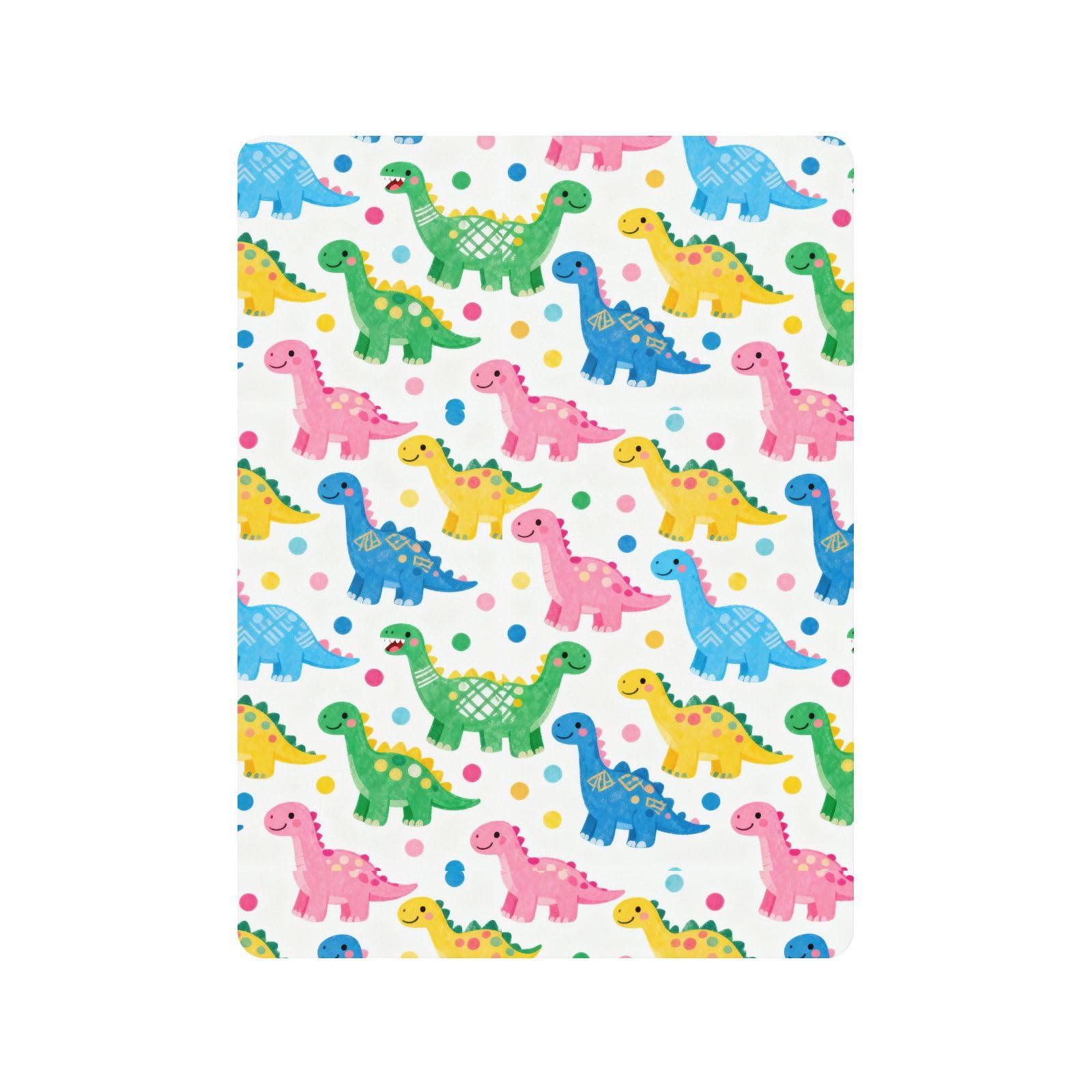 Pastelowy wzór dinozaura pościel do łóżeczka dla chłopców dziewcząt bawełna playard prześcieradło miękkie rozciągliwe unisex dziecko przedszkole 1 opakowanie