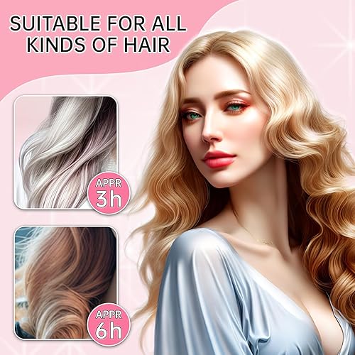 Miniatura 3 de Rodillos de pelo sin calor de satén – Rizador de pelo sin calor – Kit de peinado de moño para dormir durante la noche (2 piezas, Begie)