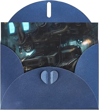 Future Robot Greeting card.Blue Luxury Pearlescent Greeting Card, Premium Cardstock for All Occasions