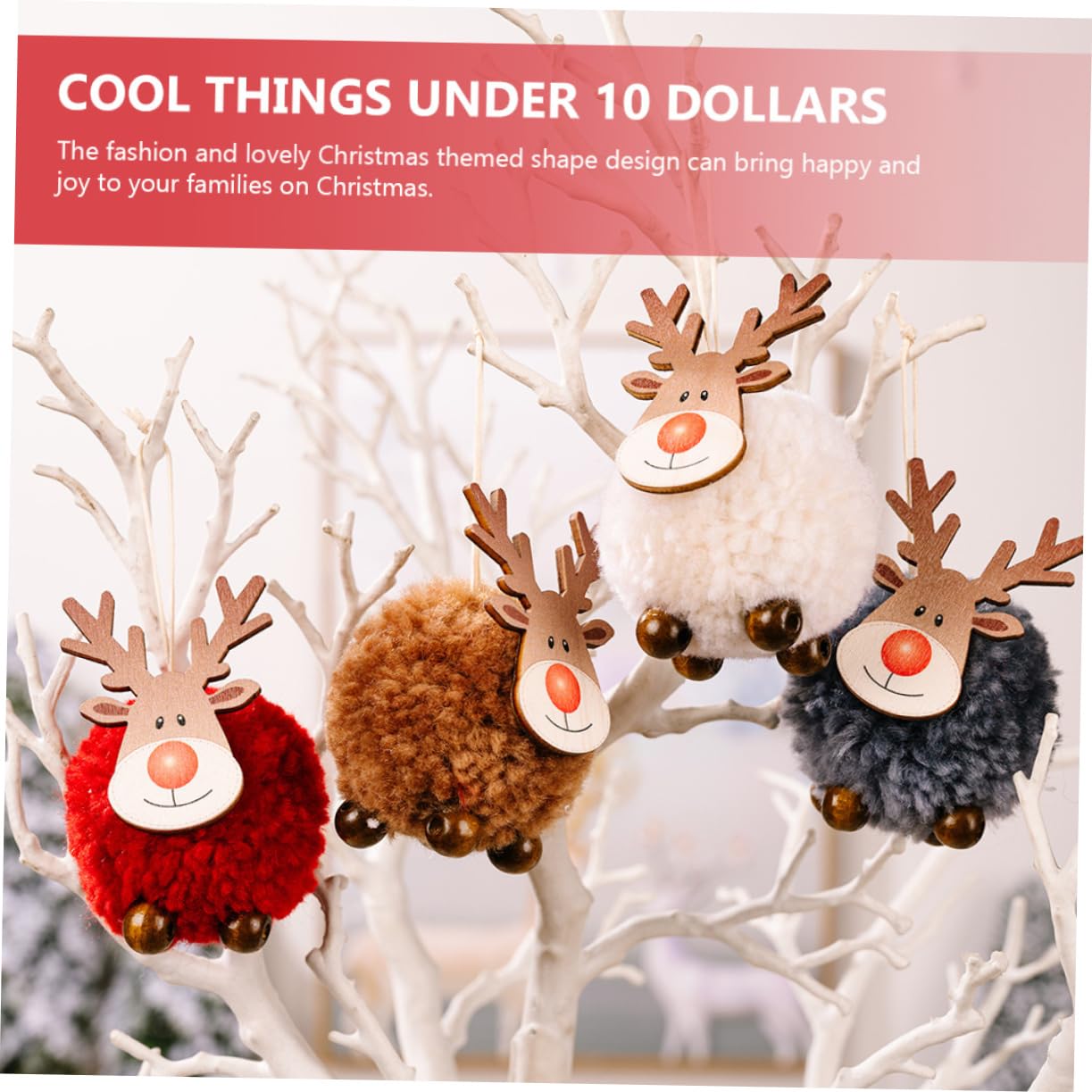 PRETYZOOM 20 Piezas Colgante de árbol de Navidad Decoraciones navideñas Colgantes navideños Adorno de Alces de Navidad Colgantes de Navidad Adorno Colgante Decoraciones de Navidad Madera
