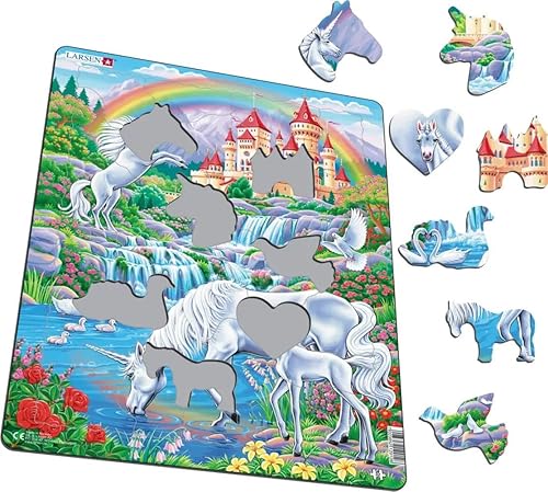 Miniatura 2 de Larsen Puzzles Unicornios Rompecabezas de 32 piezas para niños
