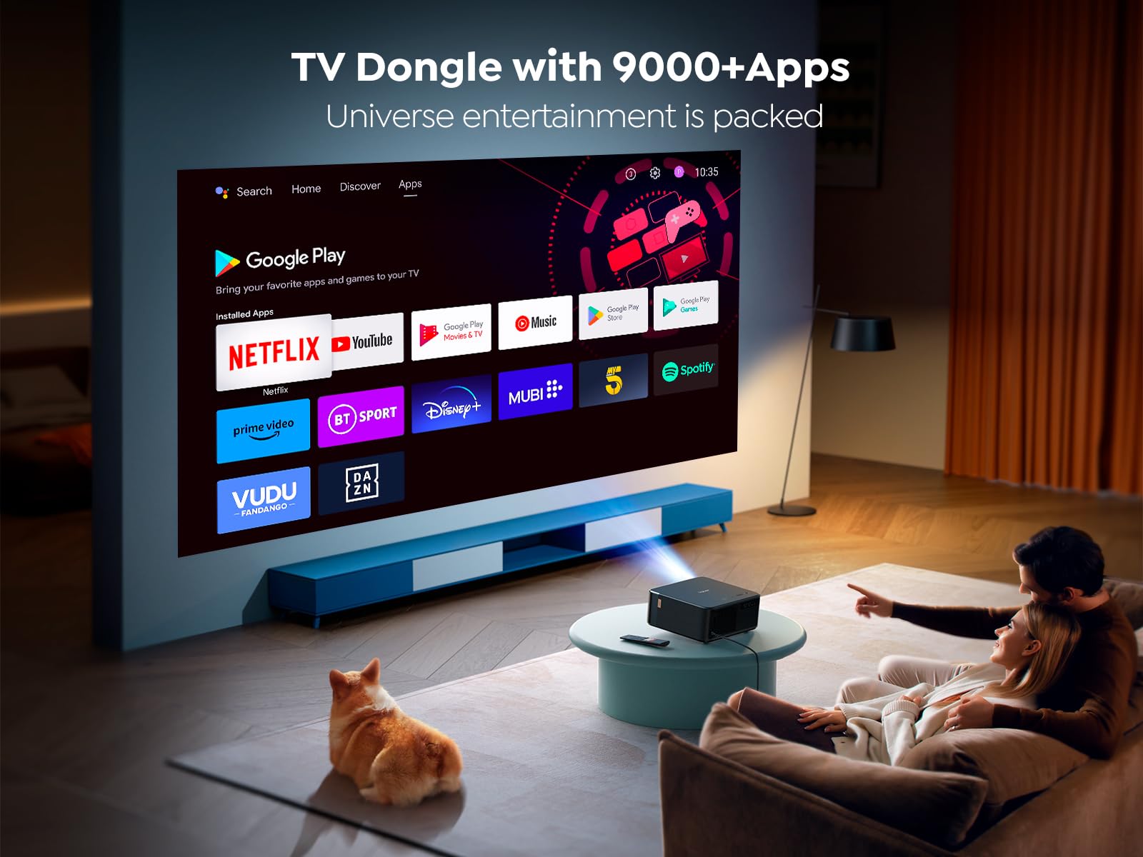 YABER K2s Smart Projector – 1000 ANSI 1080p Full HD with 4K