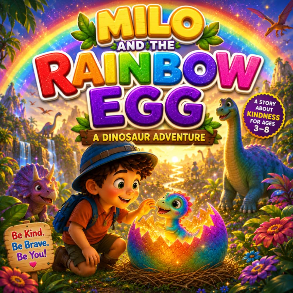 Milo and the Rainbow Egg: A Dinosaur Adventure About Kindness for Ages 3–8 (Milo's Magical Dino Adventures)