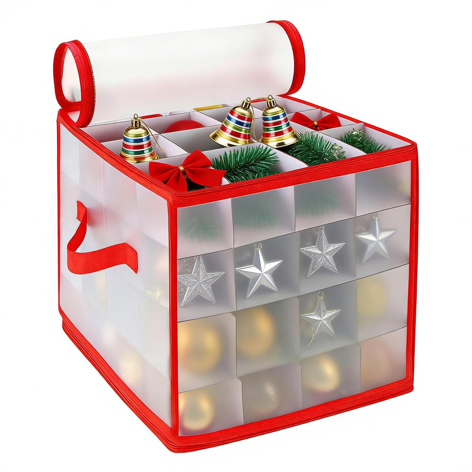 Boîtes de rangement pour Noël finies les boules brisées grâce au conteneur imperméable zippé