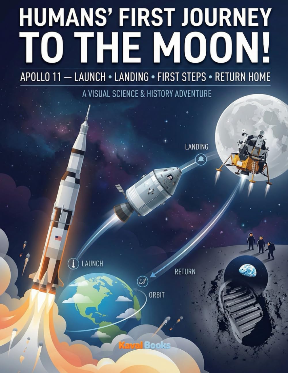 Humans’ First Journey to the Moon!: A Visual Science & History Adventure