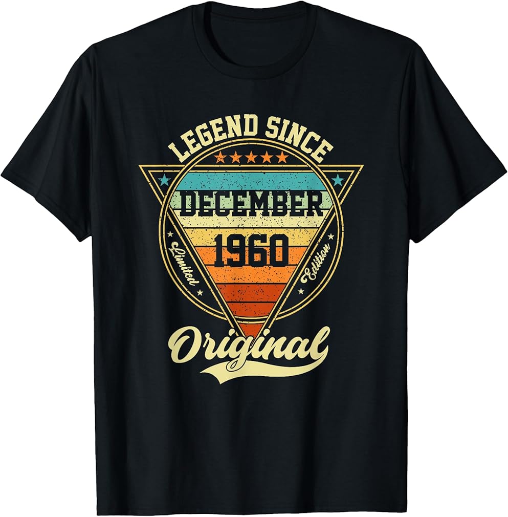 Vintage 65th Birthday Legend Since December 1960 T-Shirt