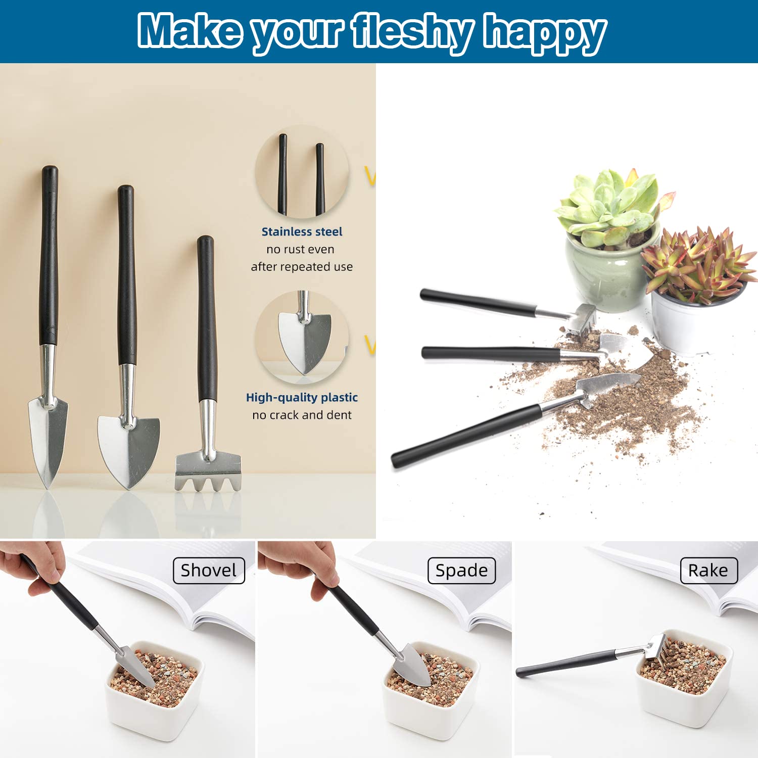 DEWINNER Bonsai Set 24 Piece, Garden Tool Kit, Beginner Gardener Bonsai Gardening Set, Machete, Storage Bag, Gardening Trowel, Mini Rake and Spade, and Garden Gloves (Gants de Jardinage)