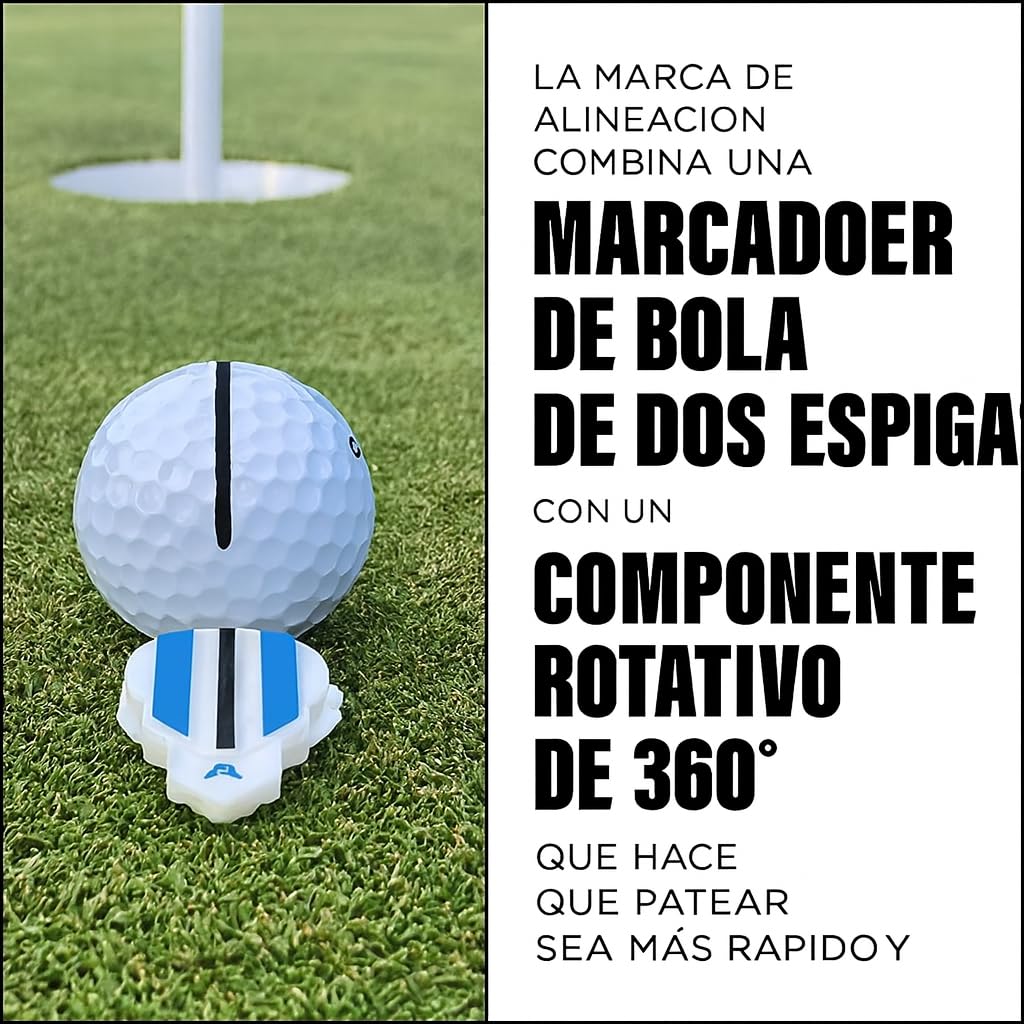 Fraser Fitness Marcador de alineación de pelotas de golf, herramienta de ayuda para putting