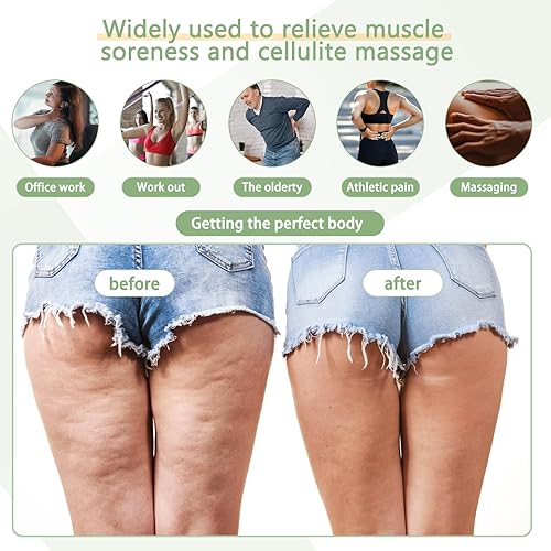 Miniatura 4 de AICNLY 6 herramientas de masaje de terapia de madera para moldear el cuerpo, rodillo corporal multifuncional para anticelulitis y dolor muscular,