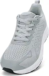 Sapatos masculinos com bico largo – Sapatos de caminhada de largura larga, confortáveis, atléticos, tênis de corrida, treino, academia, para inchaço, joanete, fascite plantar, pés, sola de borracha