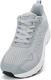 Sapatos masculinos com bico largo – Sapatos de caminhada de largura larga, confortáveis, atléticos, tênis de corrida, treino, academia, para inchaço, joanete, fascite plantar, pés, sola de borracha